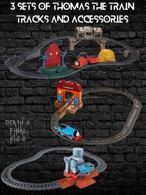 3 Fisher-Price Thomas Friends Train Set Track Accessories James Red Engine Car